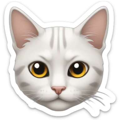 Gato feo y sucio sticker