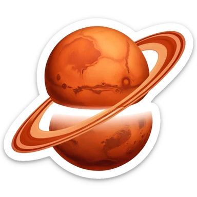 🔥 Cinematic Realistic Mars – A striking,  image of mars, sticker