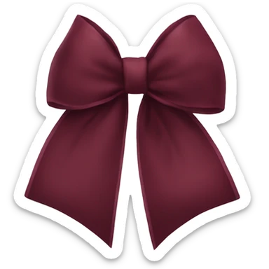 wine red bow sticker