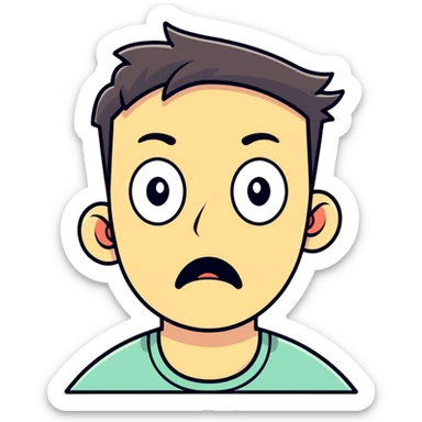 shocked man sticker