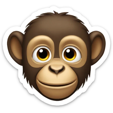 Sly monkey sticker