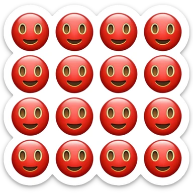 Red mon emoji  sticker