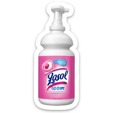 Pink Lysol can sticker