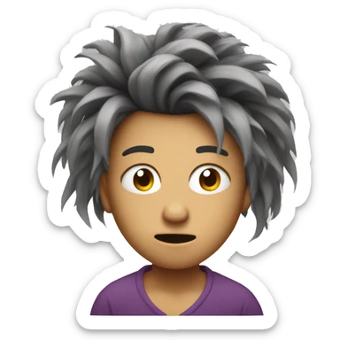 tearing hair out sticker