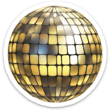 Fancy discoball sticker
