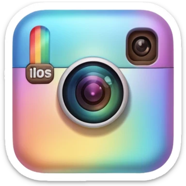 Instagram, iridescent pastel  sticker
