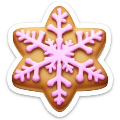 pink snowflake cookie  sticker