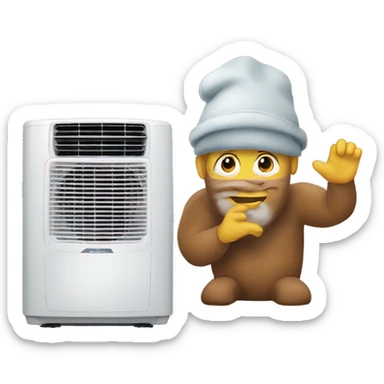 Air conditioner at home sticker