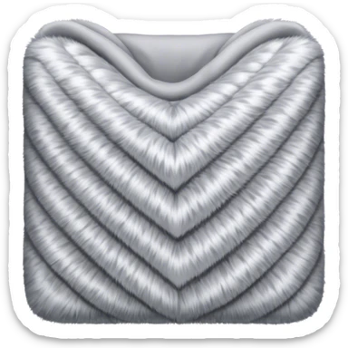 Silver fur blanket square sticker