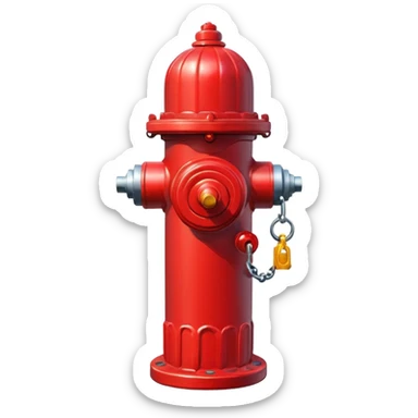 red fire hydrant sticker