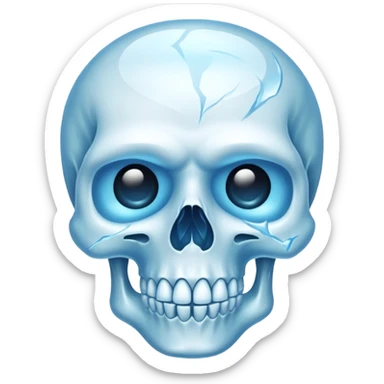 Tête de mort gelé sticker