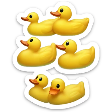 3 cute gummy ducks  sticker