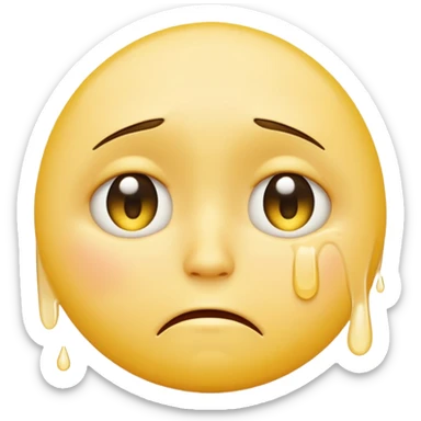 very very very very very very sad yellow faced emoji with lots and lots and lots of tears sticker