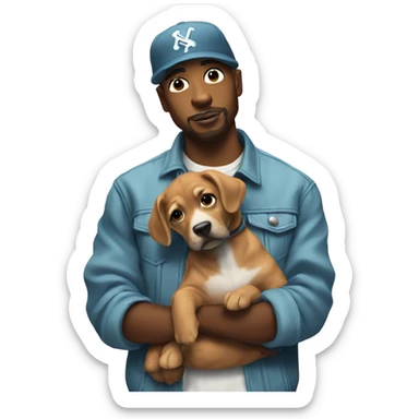 Rapper with puppy sticker
