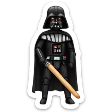 Dark vador avec une baguette magique sticker
