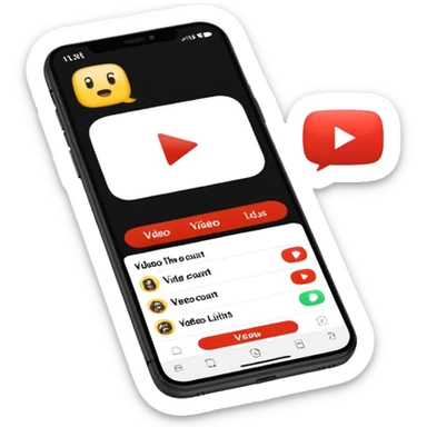 Phone on YouTube app  open showing video with view count sticker