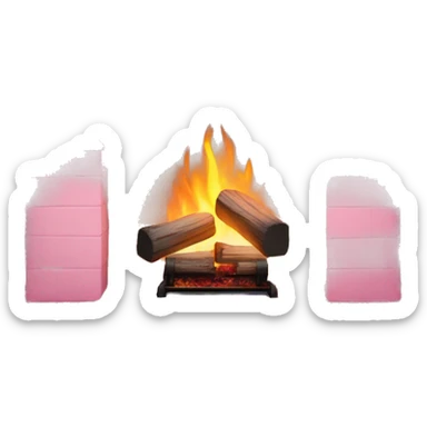 Winter Pink FirePlace sticker