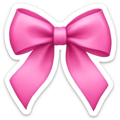 pink bow sticker