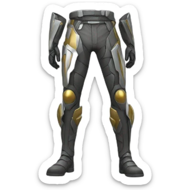 futuristic Galactic Vanguard armored Pants sticker