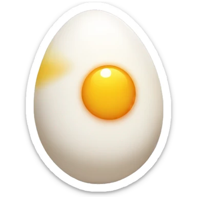 Sunny side up egg on a playe sticker