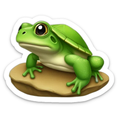 Grenouille sur tortue sticker