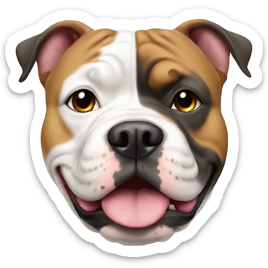 American bully dog tri color sticker