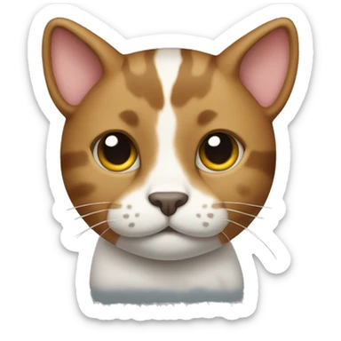 Cat that is cow colored sticker
