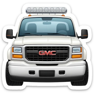 white gmc truck 4 door sticker