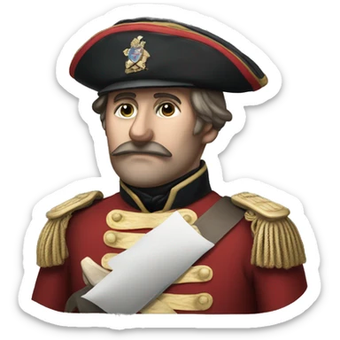 Crimean War soldier keeping scores sticker