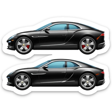 luxury car side view sticker