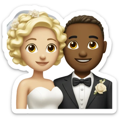 wedding couple in love blonde  sticker