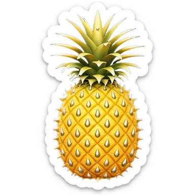 An upside down pineapple sticker