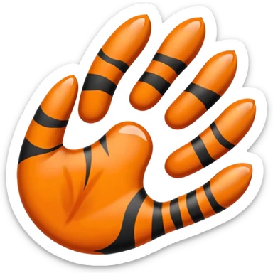 horanghae tiger paw that bent a little  sticker