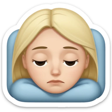 a sleepy and tired person sticker