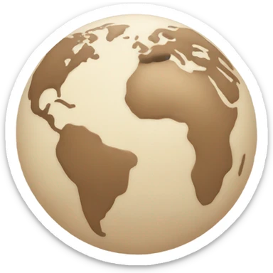 Beige earth  sticker