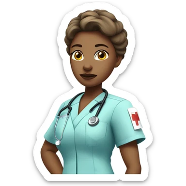 Nurse refusing to get a shot  sticker