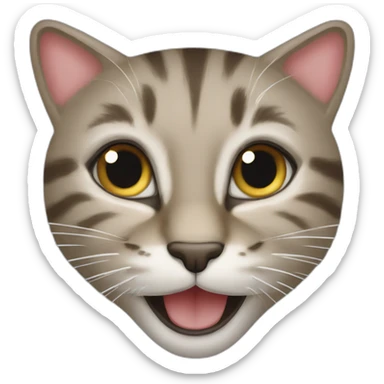 Une chatte se fesant arroser de dentifrice sticker