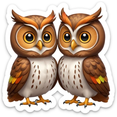 Chat x hiboux  sticker