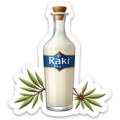 Turkish alcoholic drink = raki sticker