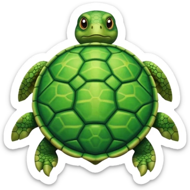 a confused turtle  sticker