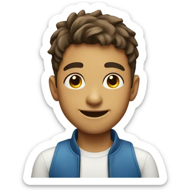 smiling boy looking at viewer sticker