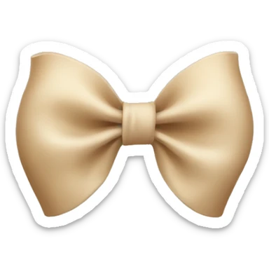 Beige bow sticker