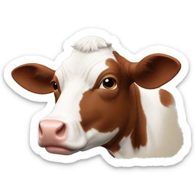 Pooled Hereford heifer. orange on body. No orange on face.  sticker