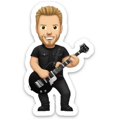 james hetfield with a cat sticker