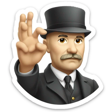 lenin with hand sticker