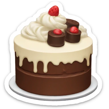 chocolate and cream cake sticker