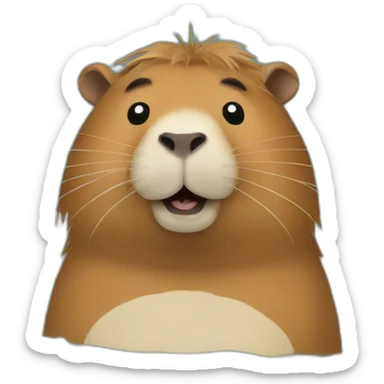 Capybara in a hot tub sticker