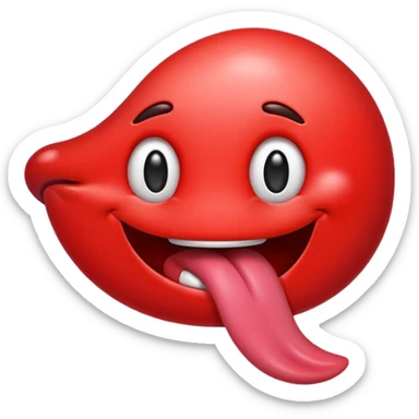 tongue emoji, playful and flirty sticker