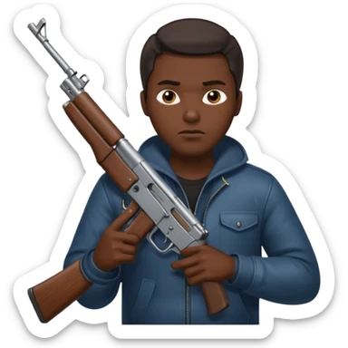 slave with a ak sticker