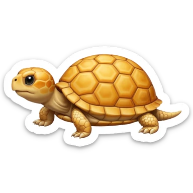 A young very small yellow tortoise sticker
